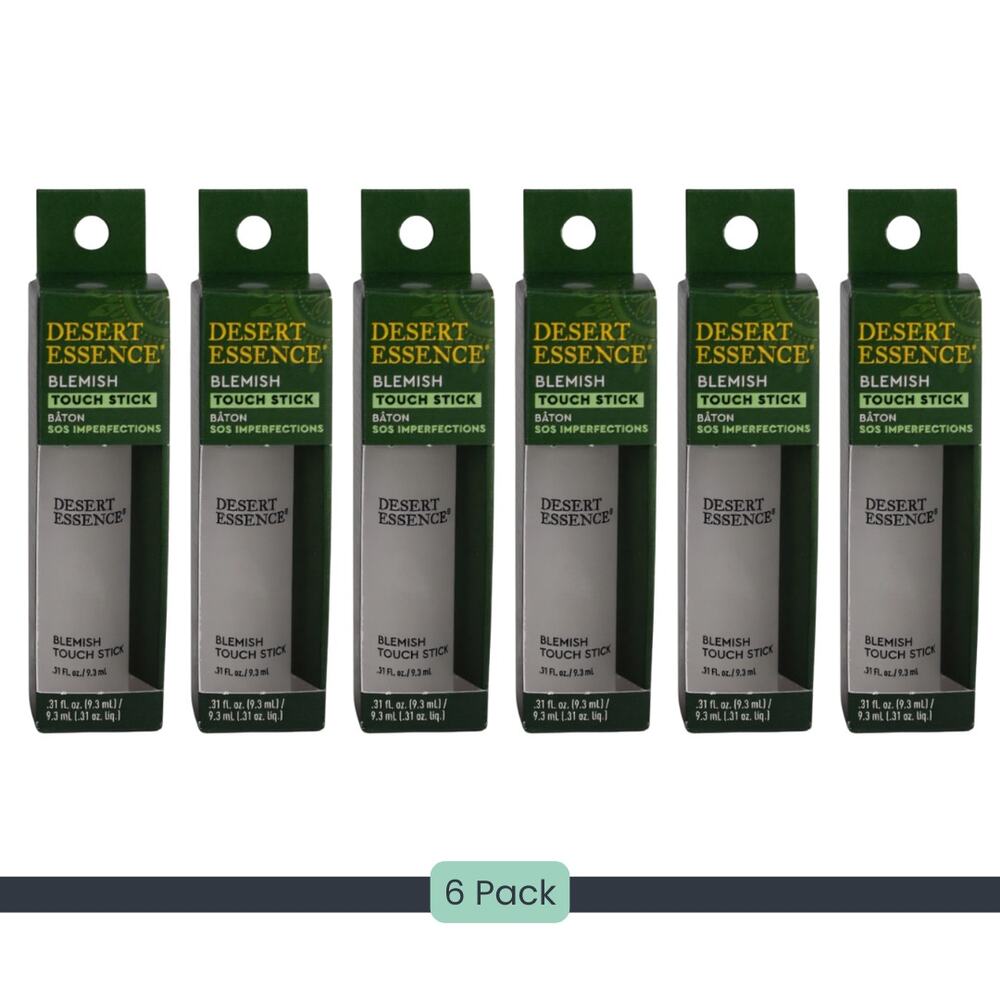 Desert Essence Herbal Blemish Touch Sticks - .31 Fl Ounce - Pack of 6